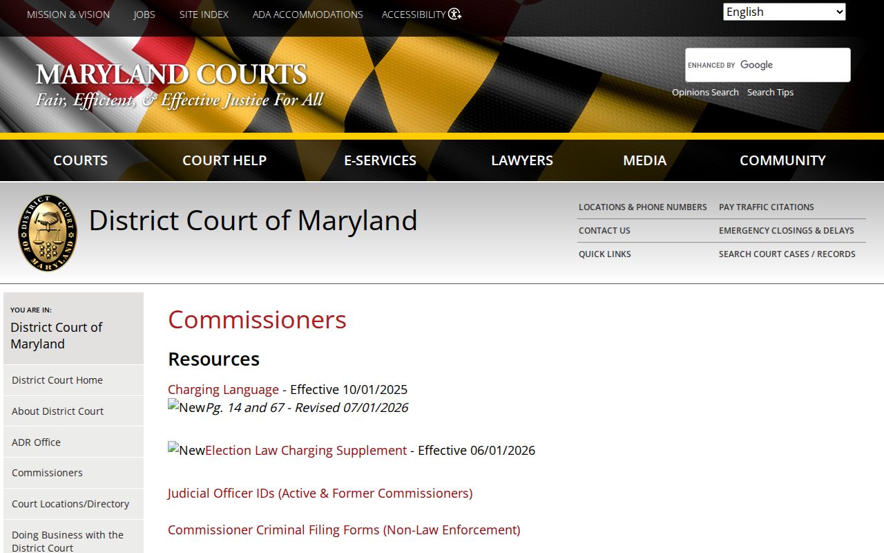 Washington County commissioner stations map for bench warrant records