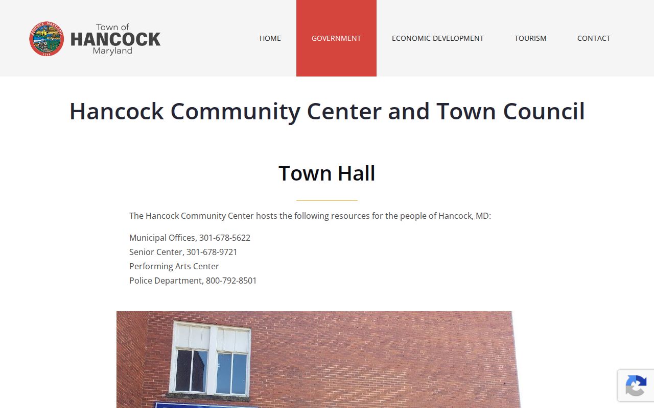 Hancock municipal building and police address for municipal warrant questions